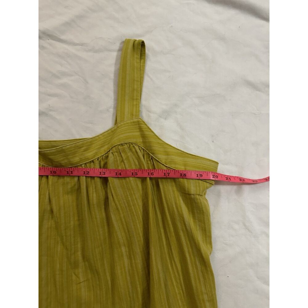A.N.A. Yellow Green Pleated Tank Top XL – Strappy Lightweight Summer Blouse - Picture 6 of 6
